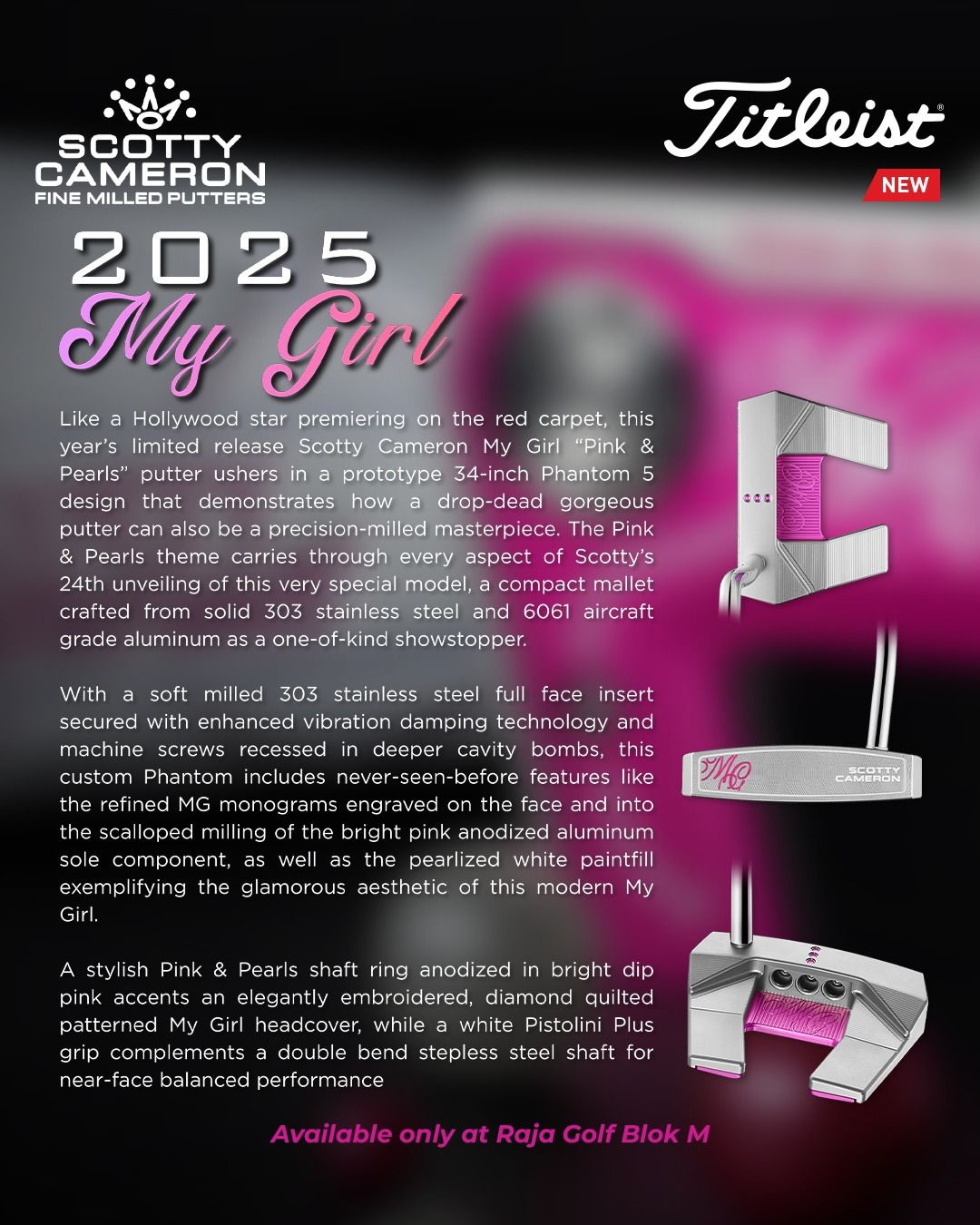 SCOTTY CAMERON2025 MY GIRL “PINK & PEARLS” PUTTERLIMITED EDITION2025 My Girl “Pink & Pearls” edi (1)